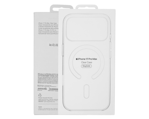 Чохол Clear Case iPhone 17 Pro Max з MagSafe та Анімацією (Original China) clear PLS-00-00146561