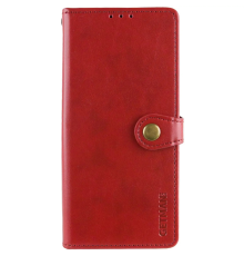 Чохол-книжка Leather GETMAN with card holder Samsung A175 Galaxy A17 red PLS-00-00148245