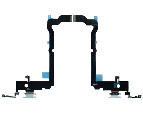 Шлейф iPhone XS Max з роз'ємом зарядки white PLS-00-00037383