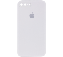 Чохол Silicone Case Квадратні Борти Full Camera iPhone 7 Plus white PLS-00-00104673