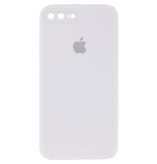 Чохол Silicone Case Квадратні Борти Full Camera iPhone 7 Plus white PLS-00-00104673
