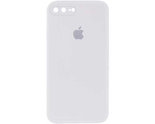 Чохол Silicone Case Квадратні Борти Full Camera iPhone 7 Plus white PLS-00-00104673