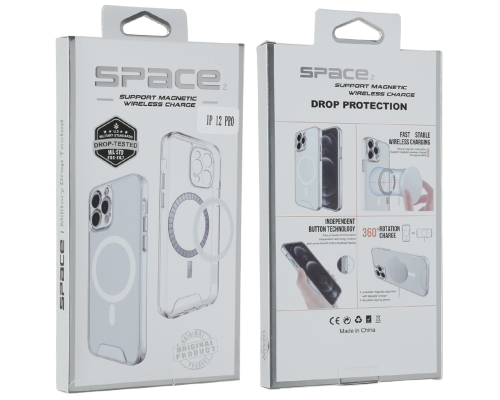 Чохол Space Case with MagSafe iPhone 12 Pro transparent PLS-00-00113549