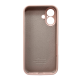 Чохол Silicone Case Full Camera Protective для iPhone 16 pink sand PLS-00-00130754