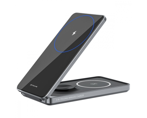 Бездротовий зарядний пристрій Proove Metal Edge 3в1 15W black PLS-00-00112542