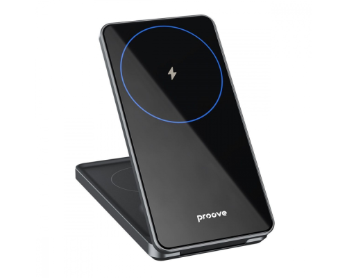 Бездротовий зарядний пристрій Proove Metal Edge 3в1 15W black PLS-00-00112542
