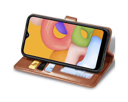 Чохол-книжка Leather GETMAN with card holder Xiaomi Redmi 9 brown PLS-00-00128993
