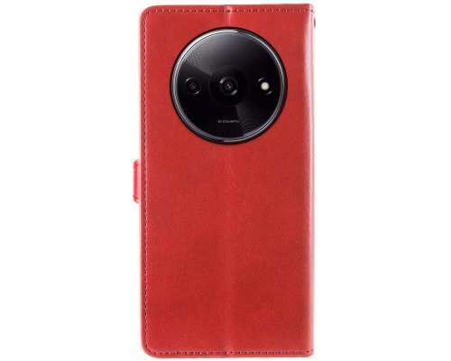 Чохол-книжка Leather GETMAN with card holder Xiaomi Redmi A3 red PLS-00-00129002