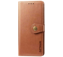 Чохол-книжка Leather GETMAN with card holder Xiaomi Redmi 9 brown PLS-00-00128993