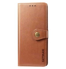 Чохол-книжка Leather GETMAN with card holder Xiaomi Redmi 9 brown PLS-00-00128993