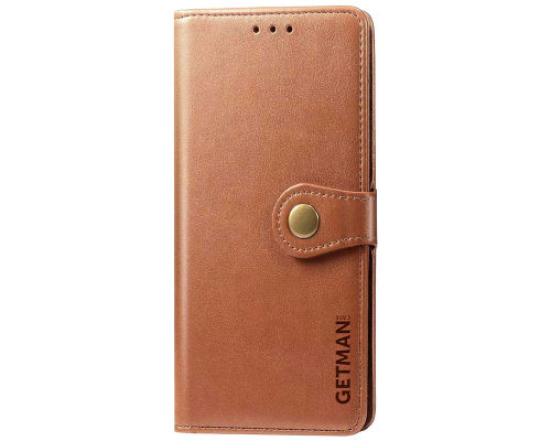 Чохол-книжка Leather GETMAN with card holder Xiaomi Redmi 9 brown PLS-00-00128993