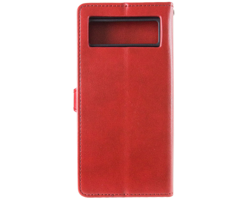 Чохол-книжка Leather GETMAN with card holder Google Pixel 6a red PLS-00-00128750