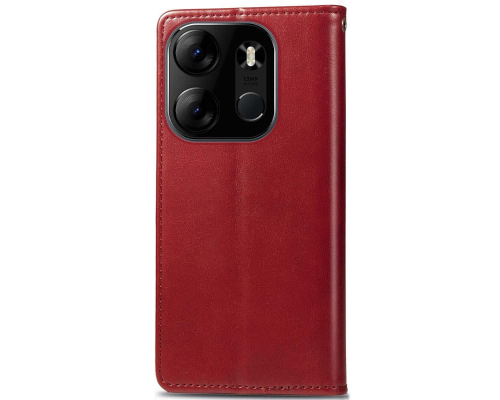 Чохол-книжка Leather GETMAN with card holder TECNO Spark Go 2023 red PLS-00-00128954