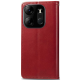 Чохол-книжка Leather GETMAN with card holder TECNO Spark Go 2023 red PLS-00-00128954
