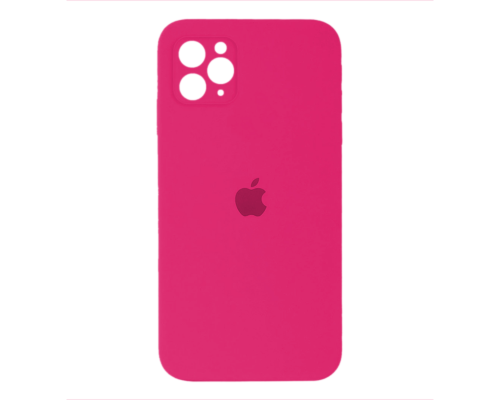 Чохол Silicone Case Квадратні Борти Full Camera iPhone 11 Pro Max barbie pink PLS-00-00107591