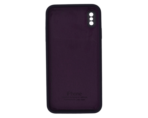 Чохол Silicone Case Квадратні Борти Full Camera iPhone XS Max berry purple PLS-00-00123138