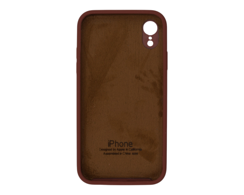 Чохол Silicone Case Квадратні Борти Full Camera iPhone XR saddle brown PLS-00-00123142
