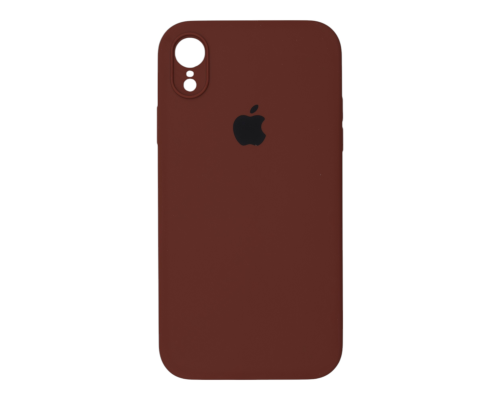 Чохол Silicone Case Квадратні Борти Full Camera iPhone XR saddle brown PLS-00-00123142