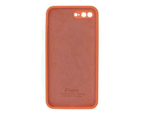 Чохол Silicone Case Квадратні Борти Full Camera iPhone 7 Plus orange PLS-00-00123128