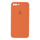 Чохол Silicone Case Квадратні Борти Full Camera iPhone 7 Plus orange PLS-00-00123128