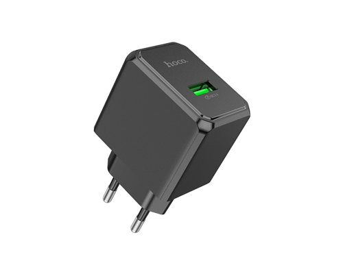 Зарядний пристрій Hoco CS12A 18W 3A USB-A black PLS-00-00114992