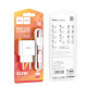 Зарядний пристрій Hoco C106A 10.5W 2.1A 1USB-A з кабелем Micro USB white PLS-00-00102076