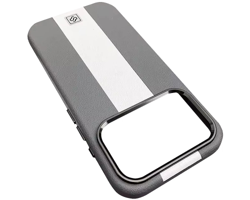 Чохол шкіряний Rally with Magnetic для iPhone 17 Pro Max gray white PLS-00-00160030