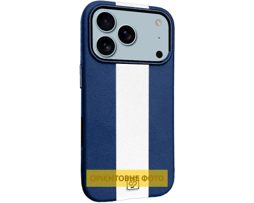 Чохол шкіряний Rally with Magnetic для iPhone 17 Air blue white PLS-00-00160020