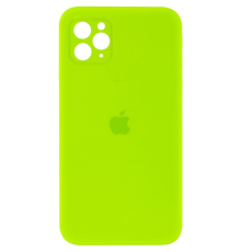 Чохол Silicone Case Квадратні Борти Full Camera iPhone 11 Pro neon green PLS-00-00104639