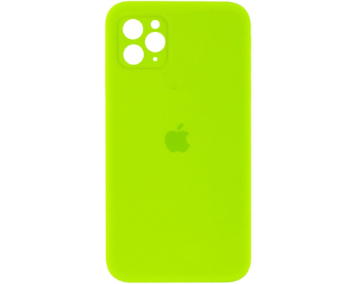 Чохол Silicone Case Квадратні Борти Full Camera iPhone 11 Pro neon green PLS-00-00104639