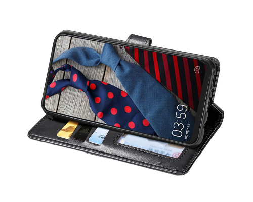 Чохол-книжка Leather GETMAN with card holder Xiaomi Redmi Note 11s black PLS-00-00174165