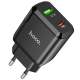 Зарядний пристрій Hoco N5 20W 3A USB-A+USB-C black PLS-00-00066697