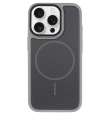 Чохол TechWoven Hybrid with Magnetic для iPhone 16 Pro gray black PLS-00-00165315