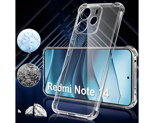 Чохол WXD Silicone 0.8 mm HQ Xiaomi Redmi Note 14 4G (European) clear PLS-00-00139133