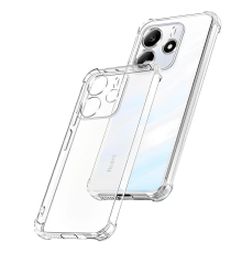 Чохол WXD Silicone 0.8 mm HQ Xiaomi Redmi Note 14 4G (European) clear PLS-00-00139133