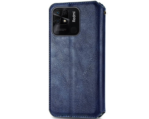 Чохол-книжка Leather Cubic Xiaomi Redmi 10C blue PLS-00-00098711