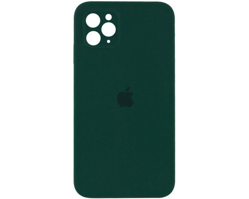 Чохол Silicone Case Квадратні Борти Full Camera iPhone 11 Pro dark green PLS-00-00097854
