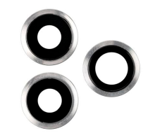 Скло камери Apple iPhone 11 Pro з рамкою silver (Original) PLS-00-00037022