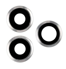 Скло камери Apple iPhone 11 Pro з рамкою silver (Original) PLS-00-00037022