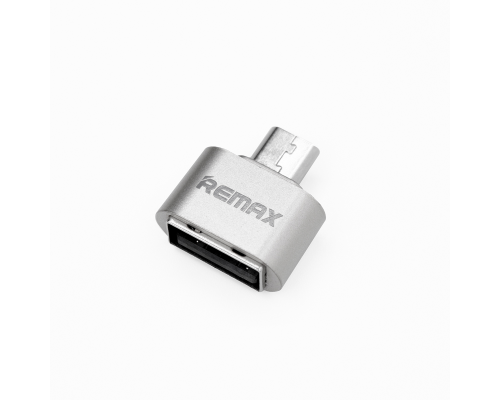 Перехідник Remax USB to Micro USB silver PLS-00-00015753
