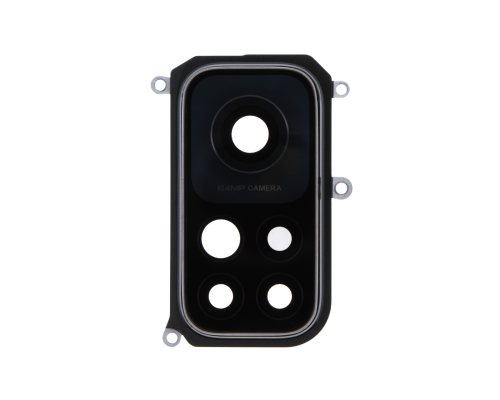 Скло камери Xiaomi Mi 10T Pro з рамкою black (Service) PLS-00-00080507