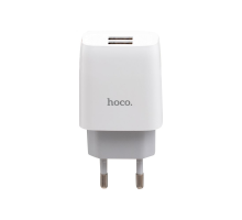 Зарядний пристрій Hoco C73A 12W 2.4A 2USB-A white PLS-00-00051039