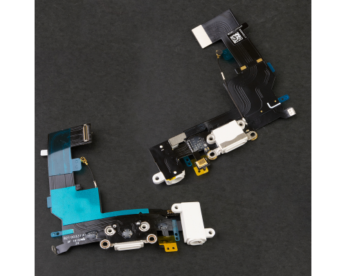 Шлейф iPhone SE з роз'ємом зарядки та навушників white PLS-00-00018782