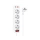 Мережевий фільтр Hoco NS1 20W 1.8м white PLS-00-00098325