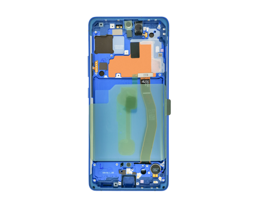 Дисплей Samsung G770 Galaxy S10 Lite з сенсором та рамкою blue (Original) PLS-00-00081278