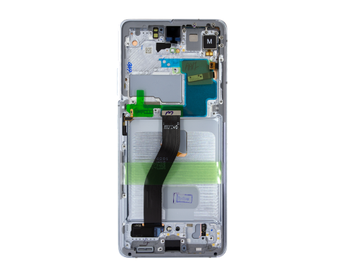 Дисплей Samsung G998 Galaxy S21 Ultra з сенсором та рамкою silver (Original) PLS-00-00057976