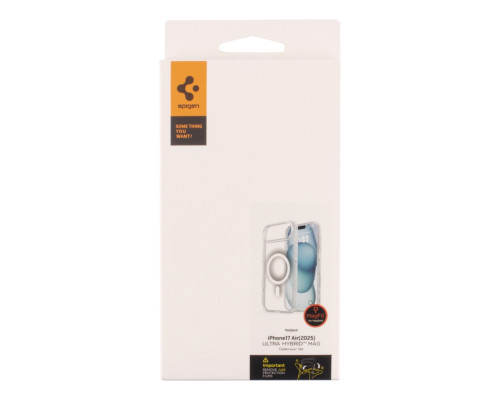 Чохол TPU+PC Spigen Ultra Hybrid with Magsafe для iPhone 17 Air Transparent ma38157_3667651 2020000491132