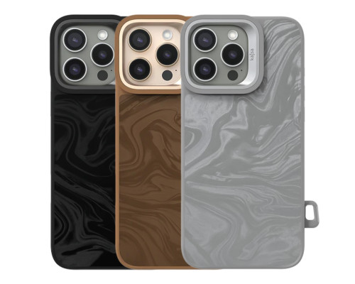 Чохол Kajsa Glamorous Collection Fluid Art with MagSafe для iPhone 16 Pro Max Black ma96246_249651 2020000507765