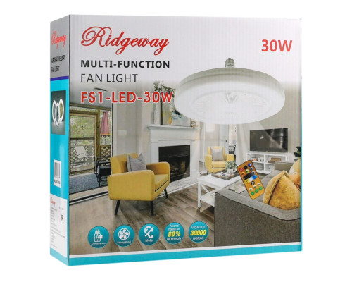Лампа Кільцева з Вентилятором FS1-LED-30W E27 Білий ma83376_215135