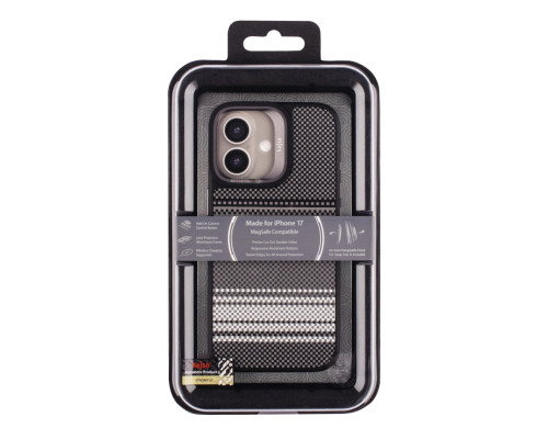 Чохол Kajsa Resort Collection Gradient Stripe with MagSafe для iPhone 17 Black ma96251_249679 2020000507581